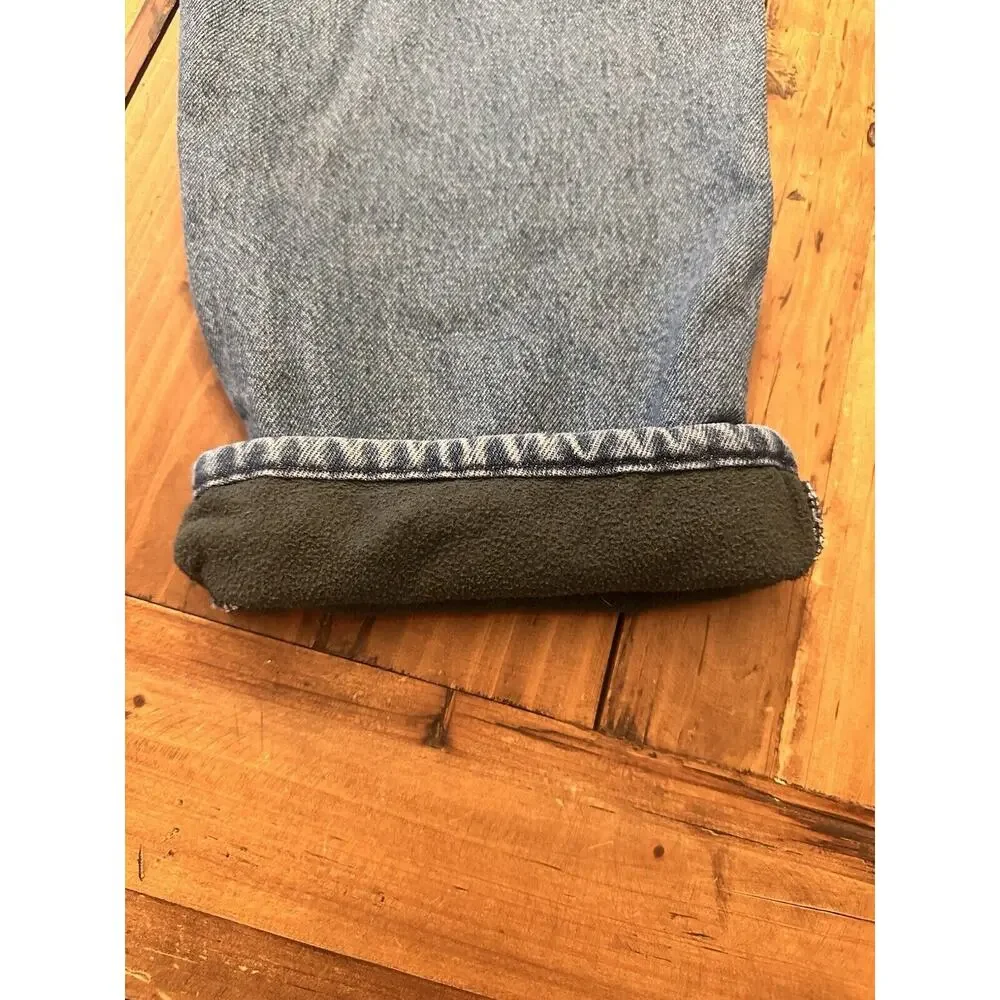 LL Bean Fleece Lined Men’s Relaxed Fit Jeans Size 36 X 29 Hike Fish Outdoors